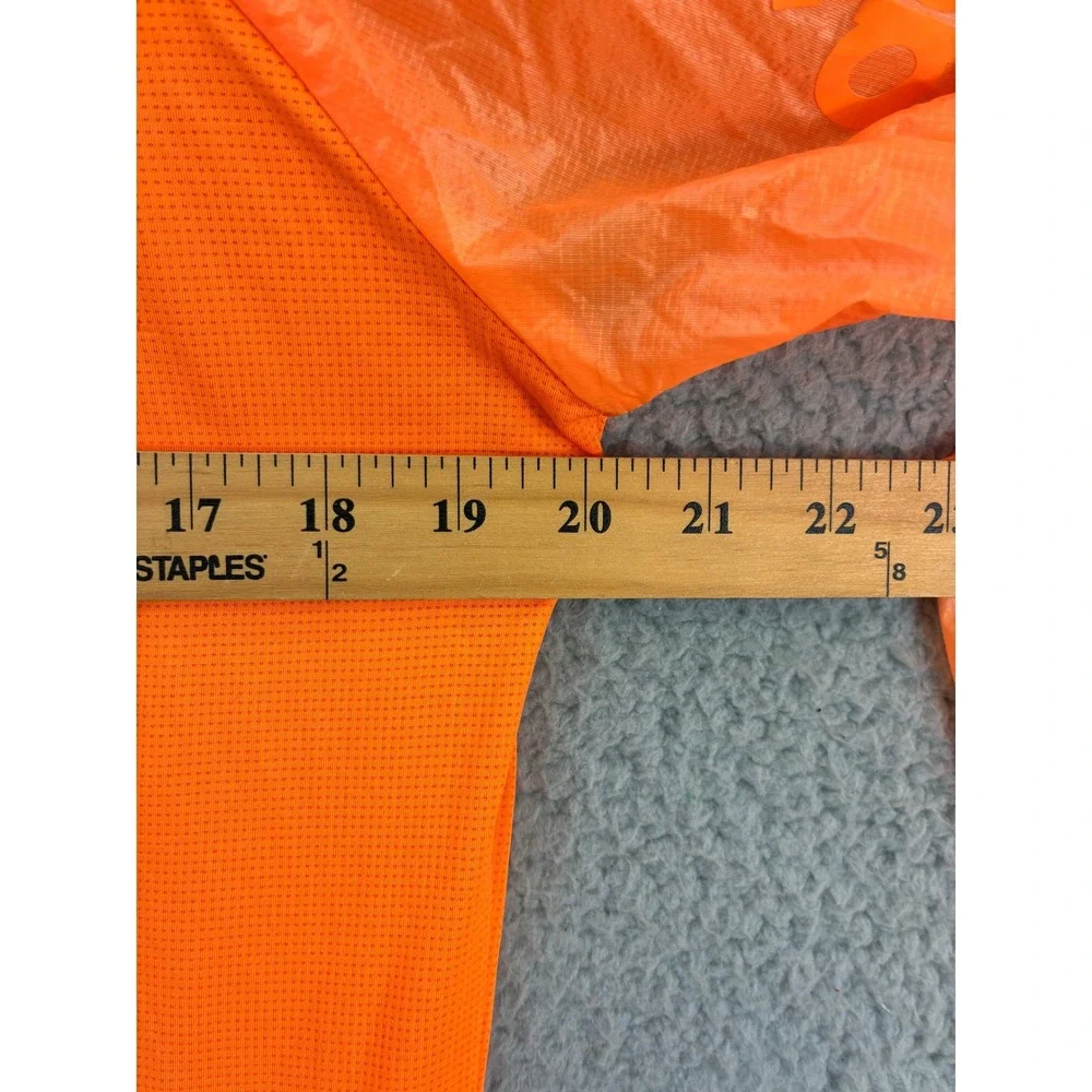 Adidas Adizero Pack It Running Windbreaker Jacket Mens M Orange Reflective